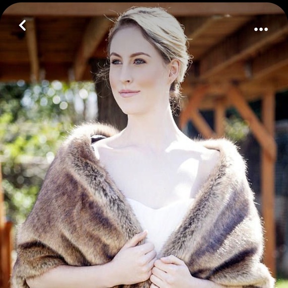 🆕 Faux fur brown wrap - Picture 5 of 11